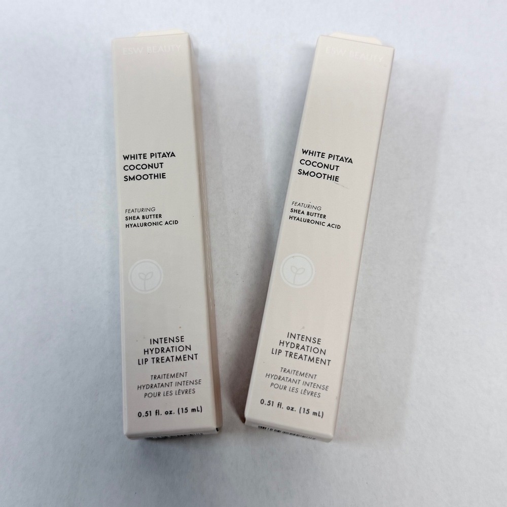 ESW Beauty White Pitaya Coconut Smoothie Lip Treatment 2 Pack Shea Butter Vegan